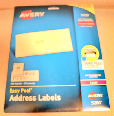 Avery Consumer Products AVE5160 Laser Labels- Mailing- 1in.x2 ...