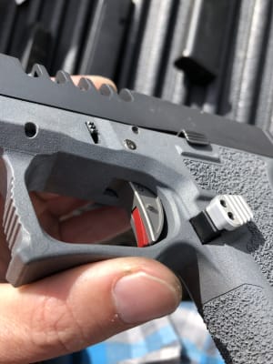 thumbnail image 2 of Curved Face Carry Trigger With Bar For Glock Gen 3 – Fits 17, 19, 22, 23, 26, 27, 34 2 of 6