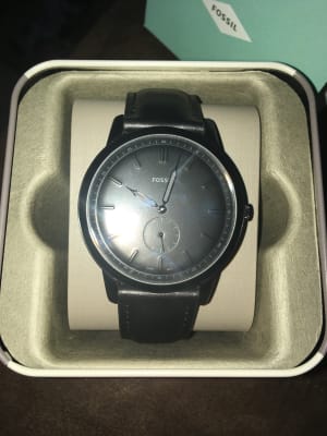 fossil minimalist watch black