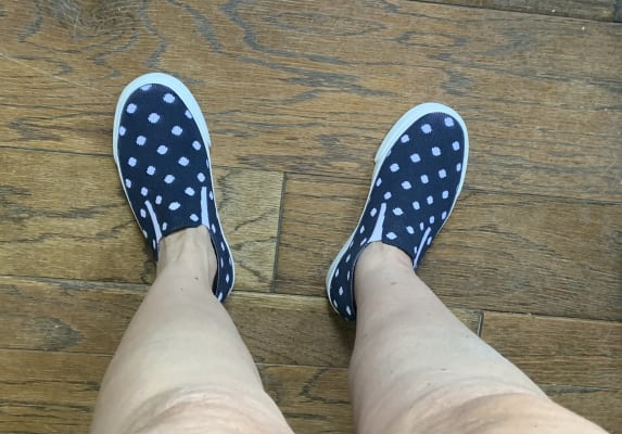 Polka dot 2025 slip on shoes