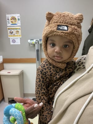 The north face infant baby bear top beanie
