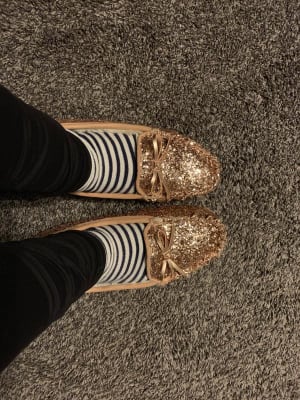 Glitter moccasins old navy sale