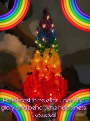 Download Winter Wonder Lane 4 Merry Rainbow Pre Lit Artificial Christmas Tree With Clear Lights Big Lots