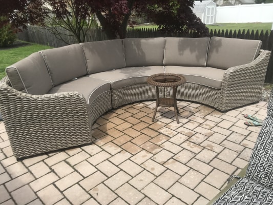 Big Lots Outdoor Sofa For Electronics Apparel Toys Books Computers Shoes Jewelry Watches Baby S Sports Outdoors Office Bed Bath Furniture Tools Hardware Automotive - Capilano Curved All Weather Wicker Patio Sectional Sofa Set