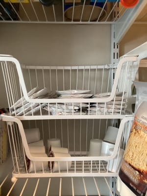 Real Living White Stackable Pantry Basket