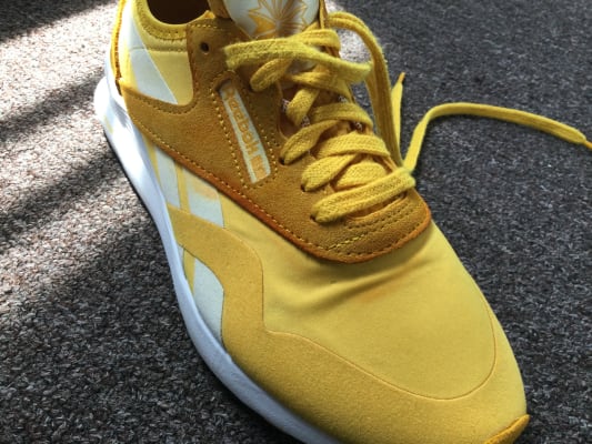 Reebok classic nylon womens gold sales