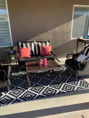 Outdoor Motus Diamond Black Rug