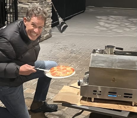 Steel Built-in Propane Pizza Oven in Gray INFOOD