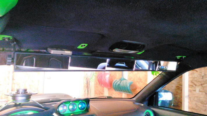 race car rear view mirror