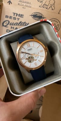 Townsman Automatic Navy Leather Watch 