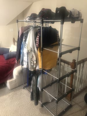 Mainstays Wire Shelf Closet Organizer, 2-Tier, Easy to Assemble 