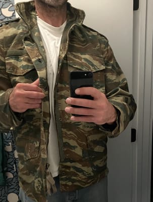 Military Surplus Greek M65 Field Jacket Grade 2 Lizard Camo XL