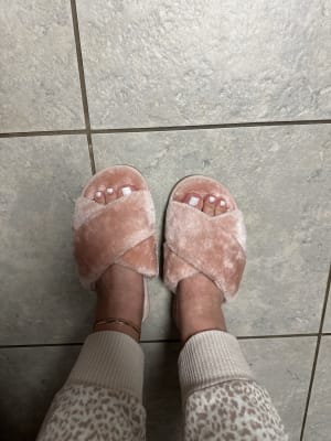 Old navy cheap faux fur slippers