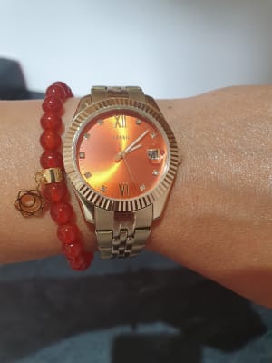 Date Gold-Tone Stainless Steel Watch 