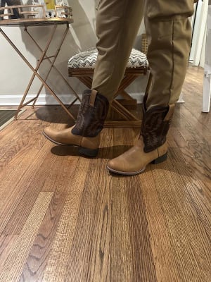 Ariat Men's Sport Stratten Western Boots - Black Deertan