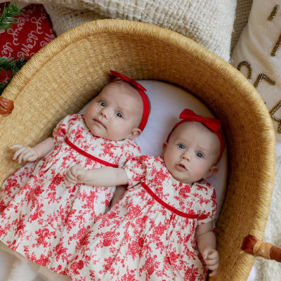 Newborn Bradbury Red Toile Baby Toile Dress by Janie and Jack