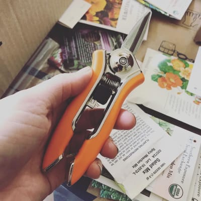 Pocket Snips - Orange - Herb Tools | Gardener's Supply Company