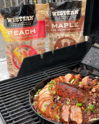 Peach deals wood chips