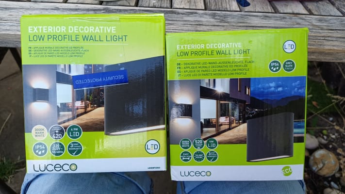 Luceco led grey exterior flat wall light sale