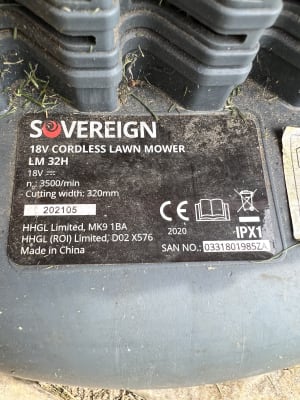 Sovereign cordless lawn discount mower