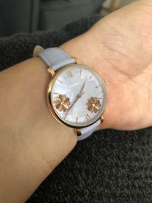 Jacqueline Three-Hand Lavender Leather 