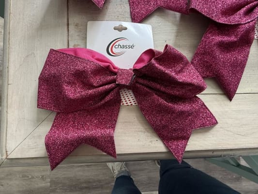 sparkly pink bow tie