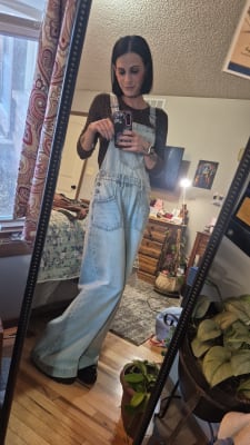 HIDDEN Dylan Ultra Wide Leg Denim Overalls - Women's Rompers