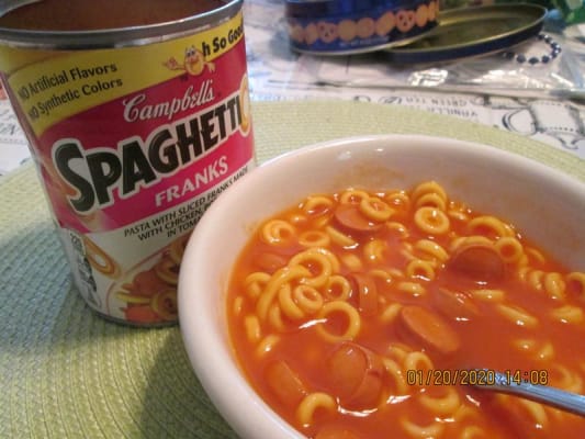 Spaghettios W Sliced Franks 15.6 oz [6162013dk] - $3.78 : Mailbox