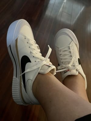 Nike Court Legacy Lift Womens Lifestyle Shoes White Black DM7590