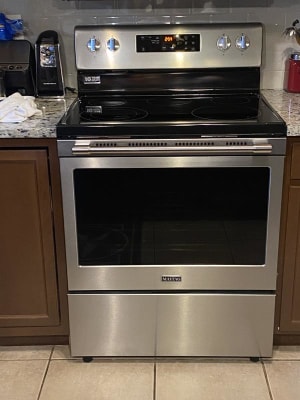 Maytag 30 Inch Wide Electric Range With Shatter Resistant Cooktop
