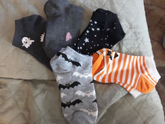 Childrens navy top ankle socks