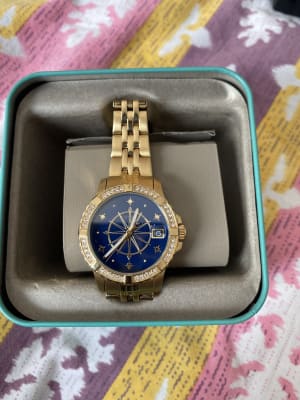 Gold-Tone Stainless Steel Mesh Watch 