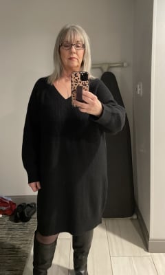 J. Jill Wearever Collection Black Relaxed Short Sleeve Dress Women’s Size  Small
