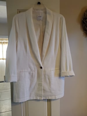 Linen Blend Blazer for Women Old Navy
