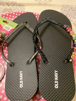 Old navy glitter flip flops sales