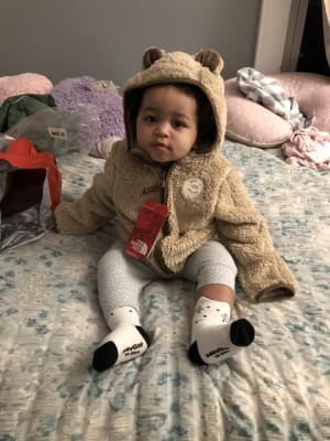 North face store bear hoodie infant