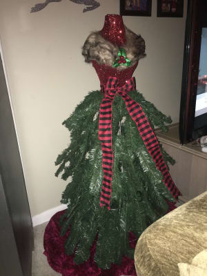 Christmas Tree Mannequin With LED WarmLights ,Decorated .BLACK FRIDAY SALE  $699