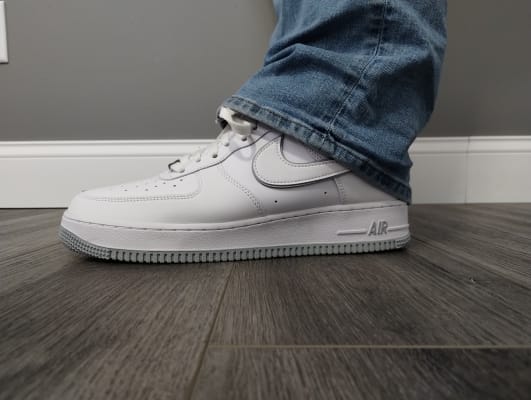 Air Force 1 Double Swoosh White Bronzine On Foot Sneaker Review