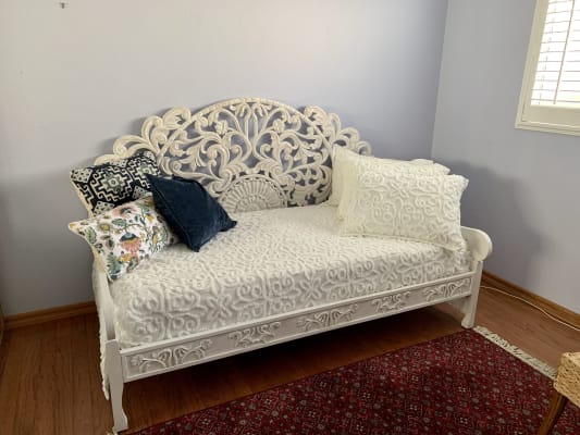 Whitewash Carved Zarah Daybed World Market Whitewash Carved Zarah Daybed World Market