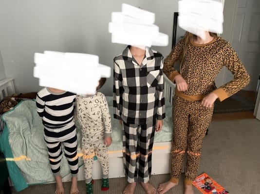 Gender-Neutral Matching Plaid Flannel Pajama Set For Kids