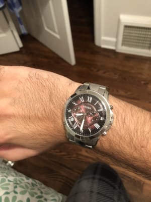 Fossil grant chronograph hotsell stainless steel watch