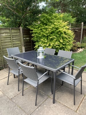 Bambrick 6 seater garden dining set cheap