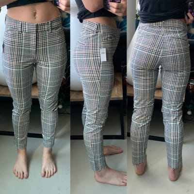 High-Waisted Patterned Pixie Skinny Ankle Pants for Women
