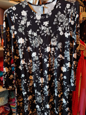 Black floral dress old navy top