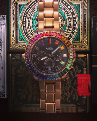 fossil rainbow watch