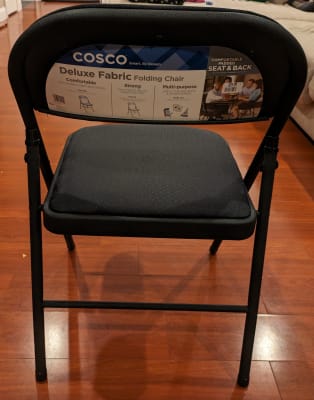 Cosco Black Padded Fabric Folding Chair