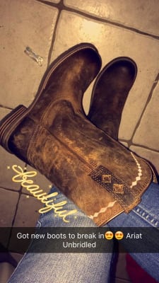 Ariat unbridled roper boot top