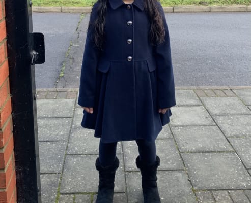 Monsoon navy girls coat clearance