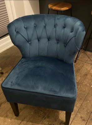 Velvet cheap chair homebase