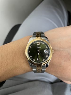 Scarlette Mini Three-Hand Date Two-Tone Stainless Steel Watch - ES4948 -  Fossil